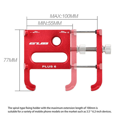 GUB Plus 6 Aluminum Alloy MTB Bike Bicycle Phone Holder(Titanium Color) - Holders by GUB | Online Shopping South Africa | PMC Jewellery | Buy Now Pay Later Mobicred