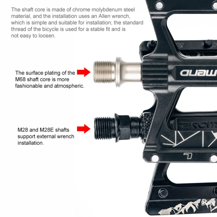 PROMEND PD-M28 1 Pair Bicycle Aluminum Alloy DU Bearings Pedals - free shipping - PMc TechLife - Order now!