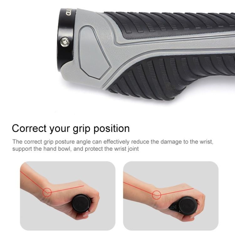 PROMEND GR-504 1 Pair TPR Ergonomic Ball Bicycle Grip Cover (Black Black) - Bicycle Grips by PROMEND | Online Shopping South Africa | PMC TechLife | Buy Now Pay Later Mobicred