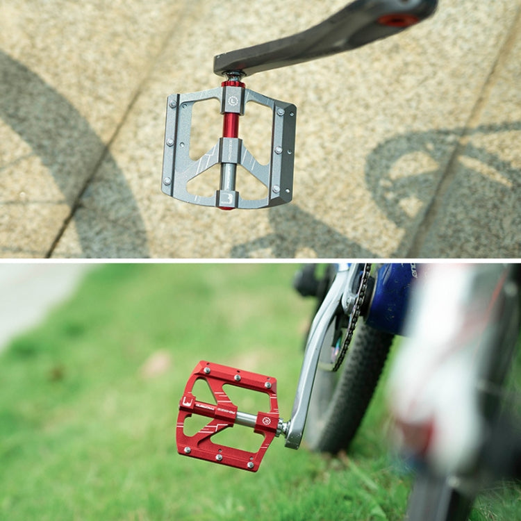 PROMEND PD-M88 1 Pair Mountain Bicycle Aluminum Alloy 3-Bearings Pedals (Red) - free shipping - PMc TechLife - Order now!