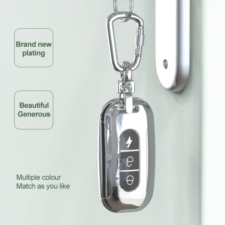 Electric Vehicle Key Electroplated TPU Case For AIMA C (Blue) - Car Key Cases by PMC TechLife | Online Shopping South Africa | PMC TechLife | Buy Now Pay Later Mobicred