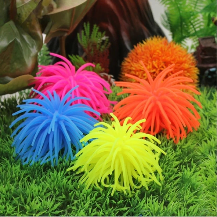 Aquarium Articles Decoration TPR Simulation Sea Urchin Ball Coral, Size: S, Diameter: 7cm(Yellow) - Fish Tank Decoration by PMc TechLife | Online Shopping South Africa | PMc TechLife | Buy Now Pay Later Mobicred