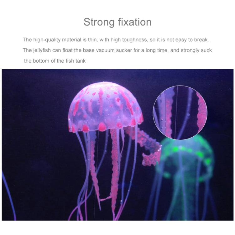 Aquarium Articles Decoration Silicone Simulation Fluorescent Sucker Jellyfish, Size: 8*20cm(Purple) - free shipping - PMc TechLife - Order now!