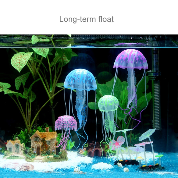Aquarium Articles Decoration Silicone Simulation Fluorescent Sucker Jellyfish, Size: 8*20cm(Purple) - free shipping - PMc TechLife - Order now!