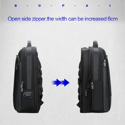 Bopai 61-07311 Large Capacity Anti-theft Waterproof Backpack Laptop Tablet Bag for 15.6 inch and Below, External  USB Charging Port(Black) - Backpack by Bopai | Online Shopping South Africa | PMC Jewellery | Buy Now Pay Later Mobicred