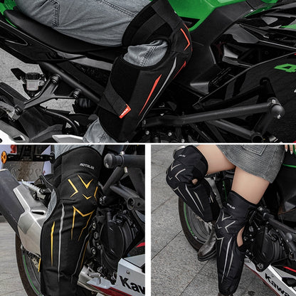 MOTOLSG 2 in 1 Knee Pads Motorcycle Bicycle Riding Warm Fleece Soft Protective Gear (Black Yellow) - Protective Gear by MOTOLSG | Online Shopping South Africa | PMC Jewellery | Buy Now Pay Later Mobicred