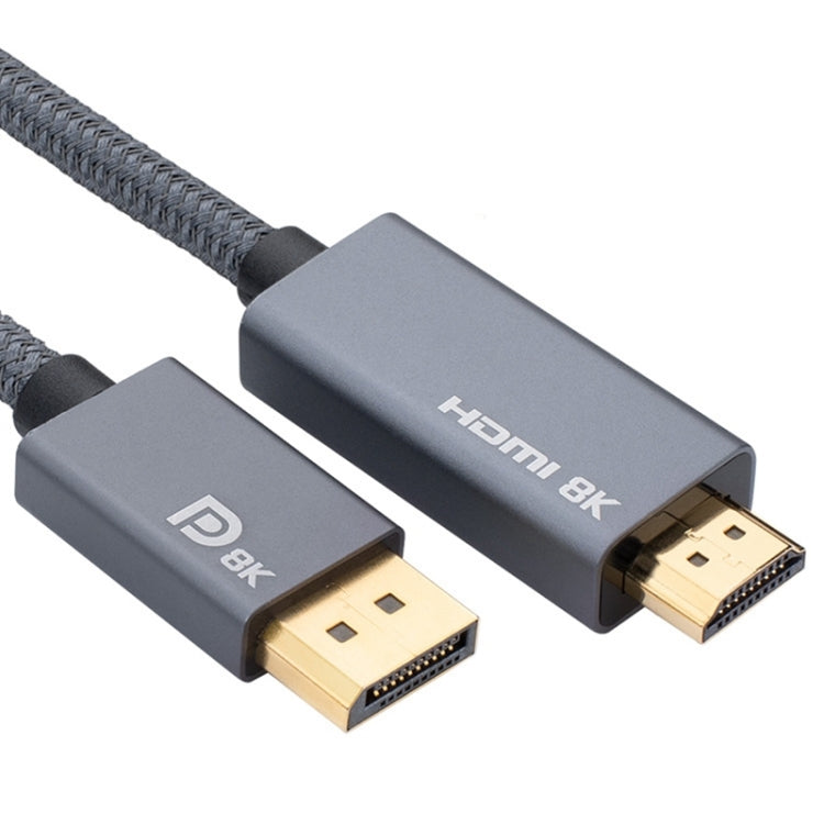 DisplayPort Male to HDMI Male 8K 30Hz HD Braided Adapter Cable, Cable Length: 3m -  by PMC Jewellery | Online Shopping South Africa | PMC Jewellery | Buy Now Pay Later Mobicred