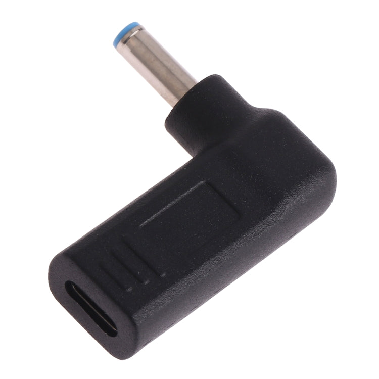 USB-C / Type-C Female to 4.5 x 3.0mm Male Plug Elbow Adapter Connector (Blue) - Universal Power Adapter by PMC TechLife | Online Shopping South Africa | PMC TechLife | Buy Now Pay Later Mobicred