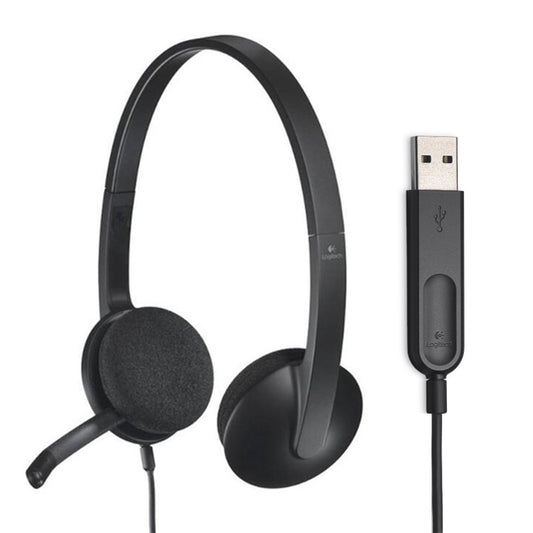 Logitech H340 Computer Office Education Training USB Interface Microphone Wired Headset - Multimedia Headset by Logitech | Online Shopping South Africa | PMC Jewellery | Buy Now Pay Later Mobicred