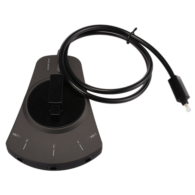 EMK 3 input 1 output Digital Optical Audio Switcher with Toslink Selector Switch for MD / DVD / VCR / CD Player(Black) - free shipping - PMC Jewellery - Order now!