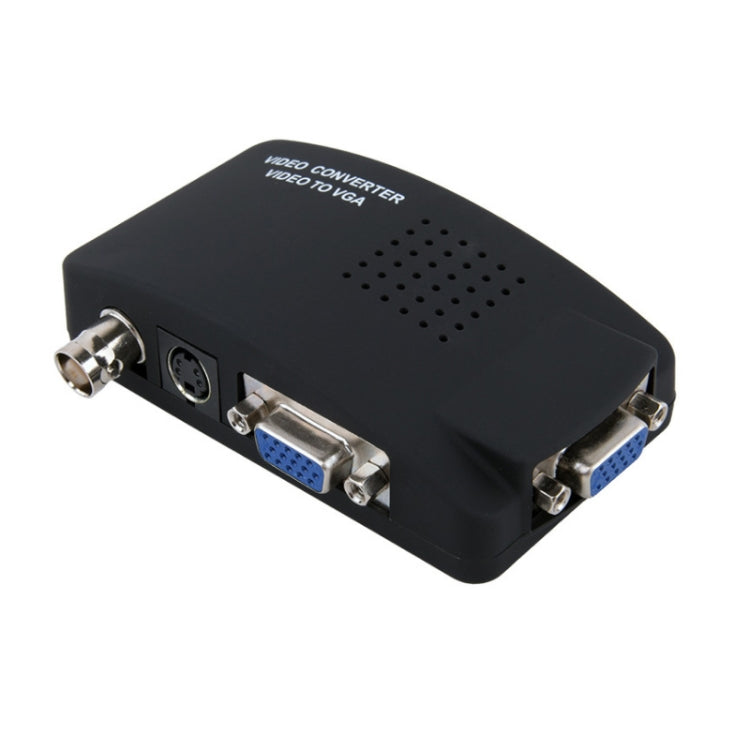 HOWEI HW-2404 BNC / S-Video to VGA Video Converter(Black) - Video Converter by PMC Jewellery | Online Shopping South Africa | PMC Jewellery | Buy Now Pay Later Mobicred