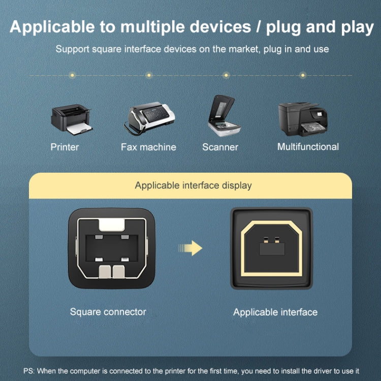 Ugreen Type-C / USB-C to Type-B Printer Nylon Braid Connect Data Cable, Length: 1.5m - free shipping - PMC TechLife - Order now!