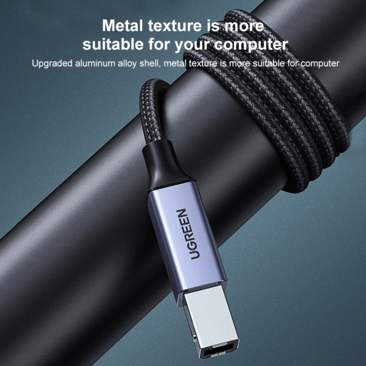 Ugreen Type-C / USB-C to Type-B Printer Nylon Braid Connect Data Cable, Length: 1.5m - free shipping - PMC TechLife - Order now!