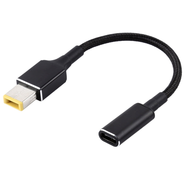 PD 100W 18.5-20V Big Square to USB-C / Type-C Nylon Braid Cable for Lenovo Laptop Notebook, Length: about 30cm - For Lenovo by PMC TechLife | Online Shopping South Africa | PMC TechLife | Buy Now Pay Later Mobicred