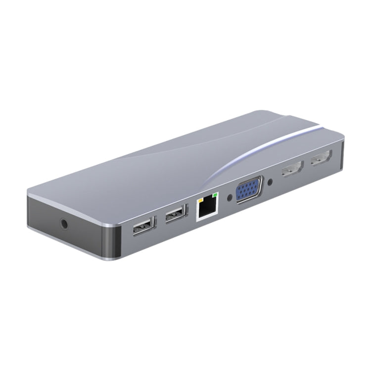 Rocketek HC452 Type-C to 100M RJ45 + HDMI+VGA 14 in 1 HUB Adapter - free shipping - PMC Jewellery - Order now!
