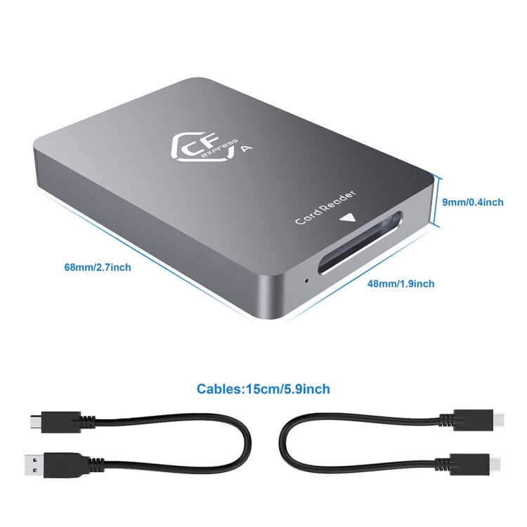 Rocketek CR325 USB3.1 Gen2 CFexpress Type B Card Reader (Silver Grey) -  by ROCKETEK | Online Shopping South Africa | PMC Jewellery | Buy Now Pay Later Mobicred