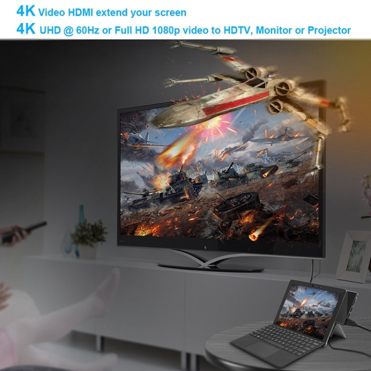 Rocketek SGO772 Type-C to USB3.0 / HDMI HUB Adapter for Surface Pro GO - free shipping - PMC Jewellery - Order now!