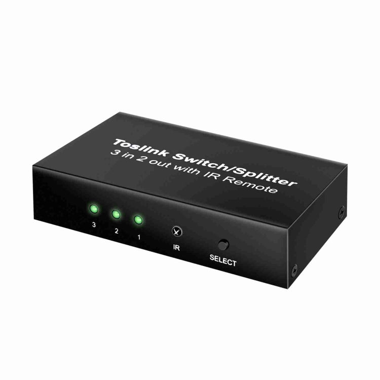 NK-T32 Toslink 3 In 2 Out Switch/Splitter with IR Remote - Splitter by PMC Jewellery | Online Shopping South Africa | PMC Jewellery | Buy Now Pay Later Mobicred