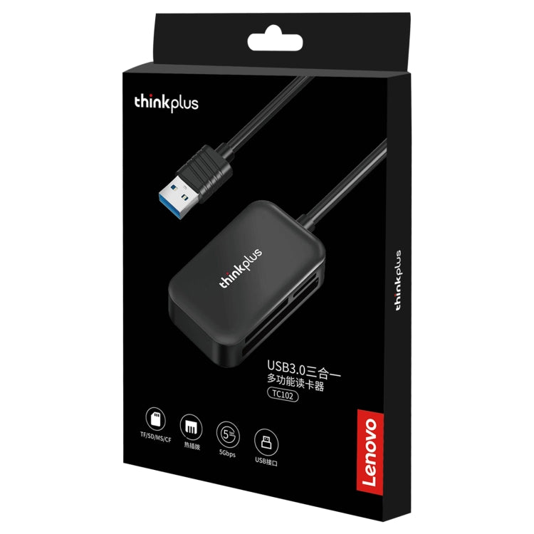 Lenovo thinkplus TC102 USB 3 in 1 Multi-function Card Reader -  by Lenovo | Online Shopping South Africa | PMC Jewellery | Buy Now Pay Later Mobicred