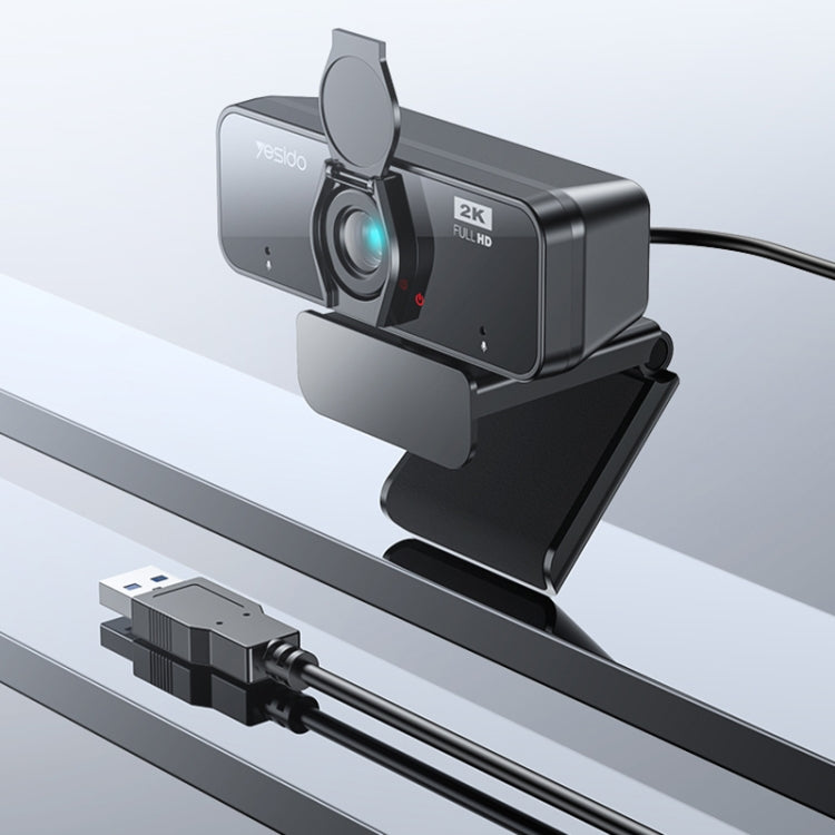 Yesido KM14 2K 4.0MP HD USB Webcam, Cable Length 1.5m - free shipping - PMC Jewellery - Order now!