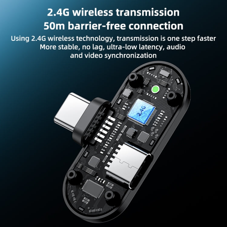 YESIDO KR17 2 in 1 Wireless Lavalier Microphone Type-C Receiver with Charging Box - Microphone by Yesido | Online Shopping South Africa | PMC TechLife | Buy Now Pay Later Mobicred