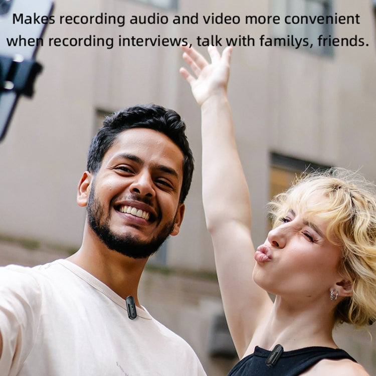 YESIDO KR17 2 in 1 Wireless Lavalier Microphone Type-C Receiver with Charging Box - Microphone by Yesido | Online Shopping South Africa | PMC TechLife | Buy Now Pay Later Mobicred