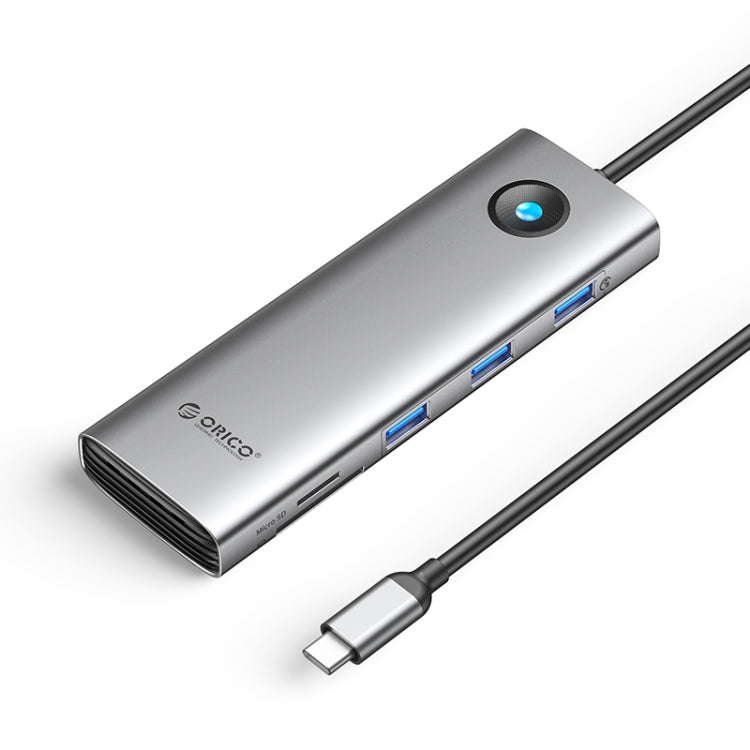 ORICO PW11-9P Type-C / USB-C 8-in-1 5Gbps Multifunction Docking Station(Dark Gray) - free shipping - PMC TechLife - Order now!