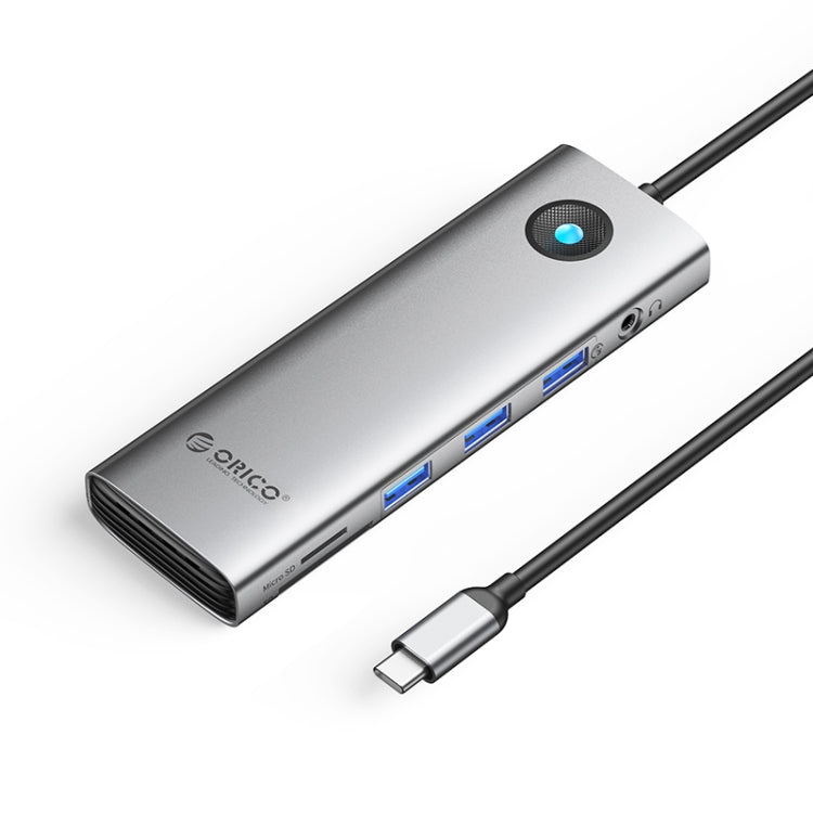 ORICO PW11-10P Type-C / USB-C 10-in-1 5Gbps Multifunction Docking Station (Dark Gray) - USB HUB by ORICO | Online Shopping South Africa | PMC TechLife | Buy Now Pay Later Mobicred