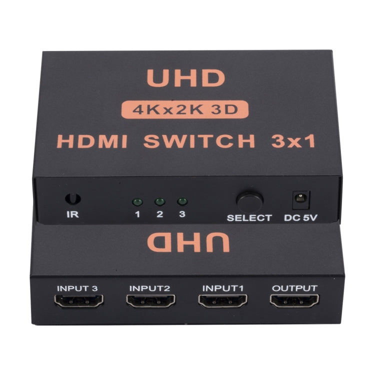 HDMI Switch 3 into 1 out 4Kx2K HD Video Switch, with Remote Control - Switch by PMC Jewellery | Online Shopping South Africa | PMC Jewellery | Buy Now Pay Later Mobicred