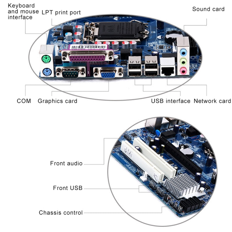 Motherboard Intel H55 1156 Pin DDR3 Integrated Sound Card Graphics Card Support i7 / i5 - Motherboard by PMC Jewellery | Online Shopping South Africa | PMC Jewellery | Buy Now Pay Later Mobicred