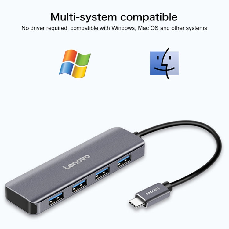 Lenovo C04 4 In 1 Type-C / USB-C to USB-C Converter Splitter Hub - Cable & Adapters by Lenovo | Online Shopping South Africa | PMC Jewellery | Buy Now Pay Later Mobicred