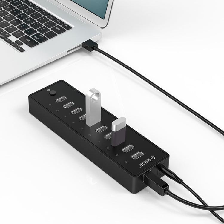 ORICO P10-U2 10 Ports USB 2.0 HUB with LED Power Indicator & 1m USB Cable(Black) - free shipping - PMC Jewellery - Order now!