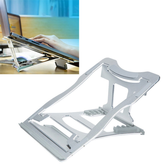 Aluminum Alloy Cooling Holder Desktop Portable Simple Laptop Bracket, Six-stage Support, Size: 21x26cm (Silver) - Laptop Stand by PMC Jewellery | Online Shopping South Africa | PMC Jewellery | Buy Now Pay Later Mobicred