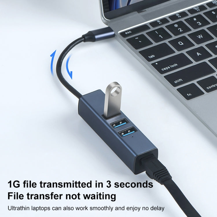 RDS 6307-4 USB-C / Type-C to USB3.0 + Triple USB2.0 4 in 1 HUB Adapter - USB HUB by PMC TechLife | Online Shopping South Africa | PMC TechLife | Buy Now Pay Later Mobicred