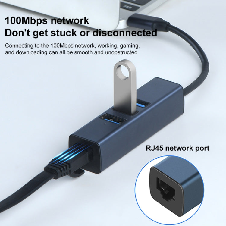 RDS 6307-4 USB-C / Type-C to USB3.0 + Triple USB2.0 4 in 1 HUB Adapter - USB HUB by PMC TechLife | Online Shopping South Africa | PMC TechLife | Buy Now Pay Later Mobicred