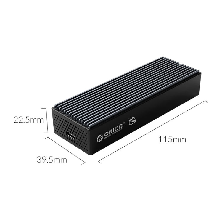 ORICO M2PVC3-G20-GY-BP USB3.2 20Gbps M.2 NVMe SSD Enclosure - HDD Enclosure by ORICO | Online Shopping South Africa | PMC Jewellery | Buy Now Pay Later Mobicred