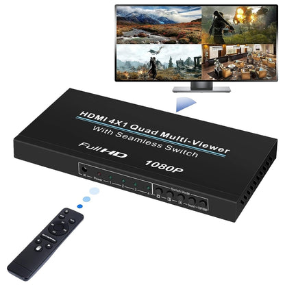 NEWKENG NK-C941 Full HD 1080P HDMI 4x1 Quad Multi-Viewer with Seamless Switch & Remote Control, US Plug - Switch by PMC Jewellery | Online Shopping South Africa | PMC Jewellery | Buy Now Pay Later Mobicred