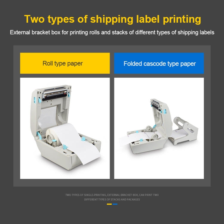 POS-9210 110mm USB POS Receipt Thermal Printer Express Delivery Barcode Label Printer, EU Plug(White) - Receipt Printers by PMC Jewellery | Online Shopping South Africa | PMC Jewellery | Buy Now Pay Later Mobicred