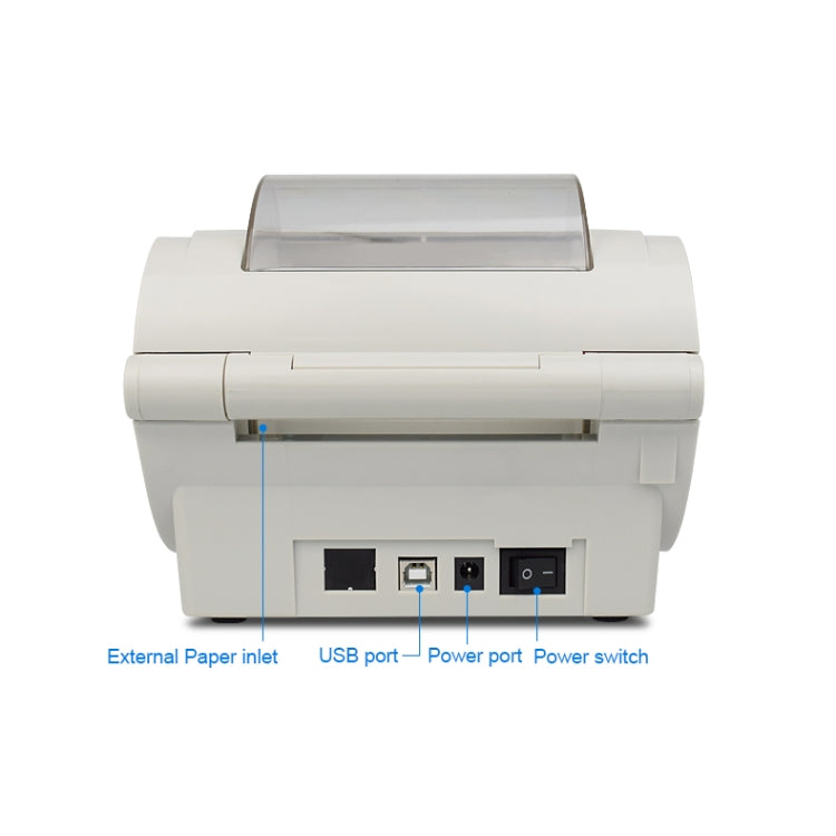 POS-9210 110mm USB POS Receipt Thermal Printer Express Delivery Barcode Label Printer, EU Plug(White) - Receipt Printers by PMC Jewellery | Online Shopping South Africa | PMC Jewellery | Buy Now Pay Later Mobicred
