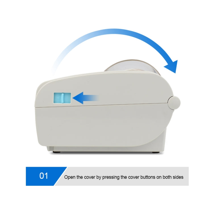 POS-9210 110mm USB POS Receipt Thermal Printer Express Delivery Barcode Label Printer, EU Plug(White) - Receipt Printers by PMC Jewellery | Online Shopping South Africa | PMC Jewellery | Buy Now Pay Later Mobicred