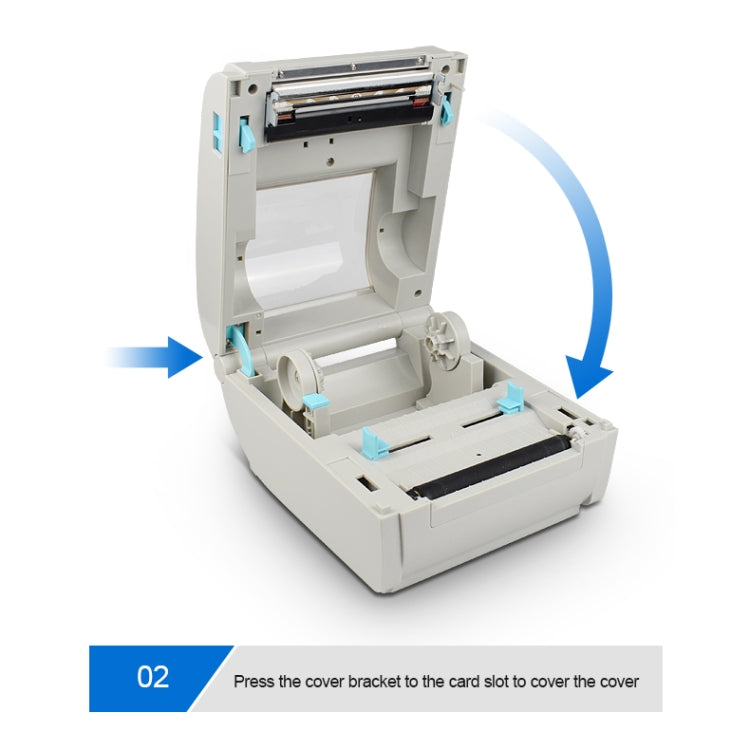 POS-9210 110mm USB POS Receipt Thermal Printer Express Delivery Barcode Label Printer, EU Plug(White) - Receipt Printers by PMC Jewellery | Online Shopping South Africa | PMC Jewellery | Buy Now Pay Later Mobicred
