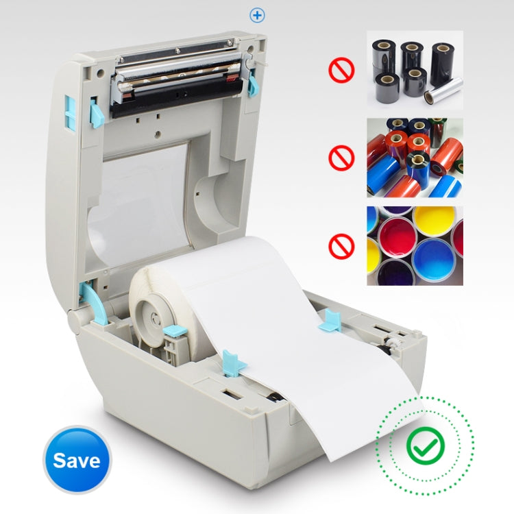 POS-9210 110mm USB POS Receipt Thermal Printer Express Delivery Barcode Label Printer, EU Plug(White) - Receipt Printers by PMC Jewellery | Online Shopping South Africa | PMC Jewellery | Buy Now Pay Later Mobicred