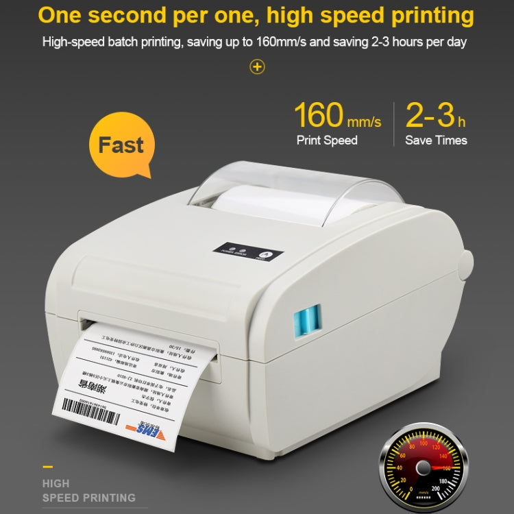 POS-9210 110mm USB +  Bluetooth POS Receipt Thermal Printer Express Delivery Barcode Label Printer, EU Plug(White) - Printer by PMC Jewellery | Online Shopping South Africa | PMC Jewellery | Buy Now Pay Later Mobicred