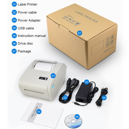 POS-9210 110mm USB +  Bluetooth POS Receipt Thermal Printer Express Delivery Barcode Label Printer, UK Plug(White) - Printer by PMC Jewellery | Online Shopping South Africa | PMC Jewellery | Buy Now Pay Later Mobicred