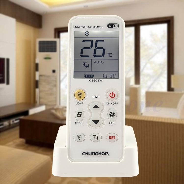 CHUNGHOP K-390EW WiFi Smart Universal Air Conditioner A/C Remote Control with Backlight & LED Light & Base, Support 2G / 3G / 4G / WiFi Network, EU Plug - Air-Conditioner by CHUNGHOP | Online Shopping South Africa | PMC Jewellery | Buy Now Pay Later Mobicred