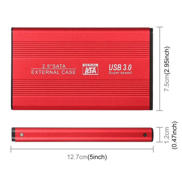 Richwell SATA R2-SATA-1TGB 1TB 2.5 inch USB3.0 Super Speed Interface Mobile Hard Disk Drive(Red) - External Hard Drives by PMC Jewellery | Online Shopping South Africa | PMC Jewellery | Buy Now Pay Later Mobicred