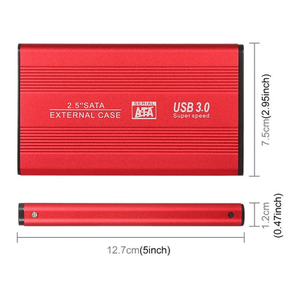 Richwell SATA R2-SATA-1TGB 1TB 2.5 inch USB3.0 Super Speed Interface Mobile Hard Disk Drive(Red) - External Hard Drives by PMC Jewellery | Online Shopping South Africa | PMC Jewellery | Buy Now Pay Later Mobicred