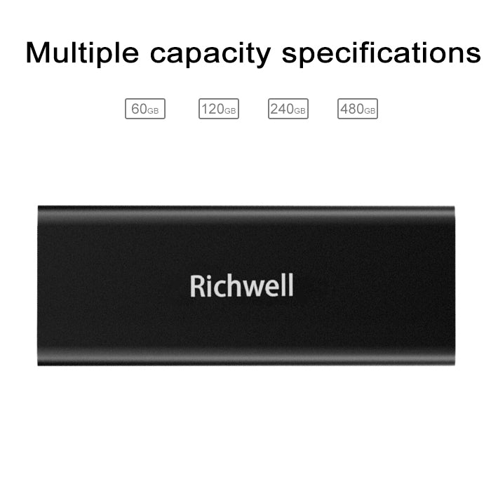 Richwell SSD R280-SSD-120GB 120GB Mobile Hard Disk Drive for Desktop PC(Black) - free shipping - PMC Jewellery - Order now!