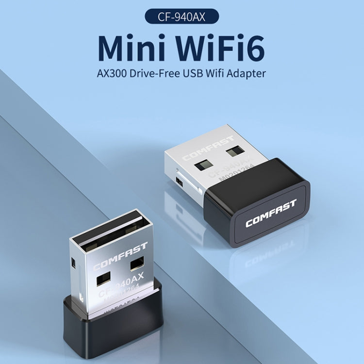 COMFAST CF-940AX 300Mbps 2.4GHz WiFi6 Mini USB Network Adapter - USB Network Adapter by COMFAST | Online Shopping South Africa | PMC Jewellery | Buy Now Pay Later Mobicred