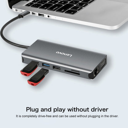 Lenovo LX0801 Type-C / USB-C Network Cable Interface Converter Docking Station - Cable & Adapters by Lenovo | Online Shopping South Africa | PMC Jewellery | Buy Now Pay Later Mobicred